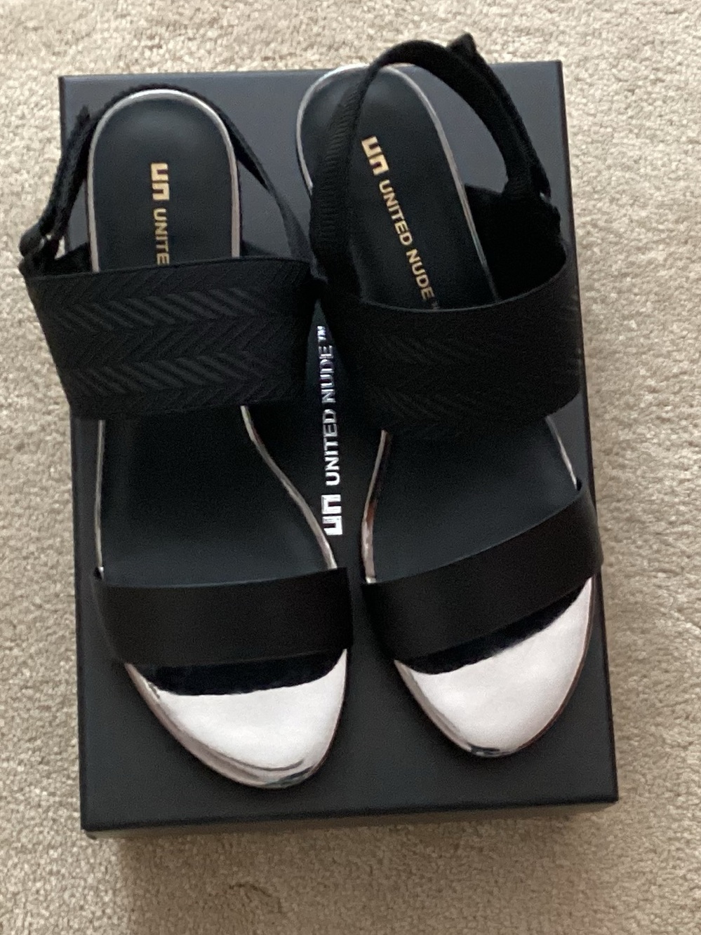 United Nude LEV Sandal Mid Black Mix